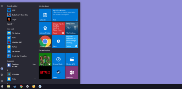 windows menu customization