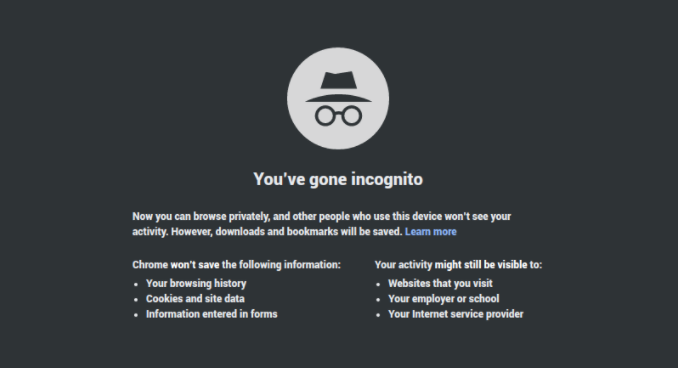 incognito mode google chrome